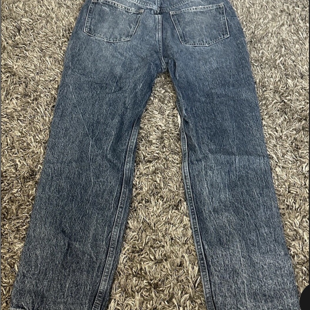Zara High Rise Waisted Jeans Women’s Size 6 Distressed Blue - Picture 5 of 6